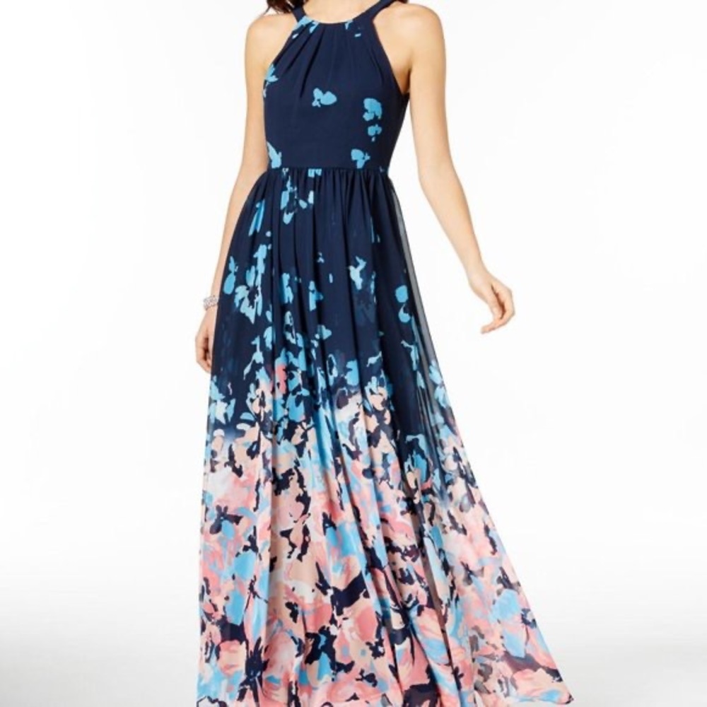 Betsy& Adam maxi flowing halter dress size 10 made is USA